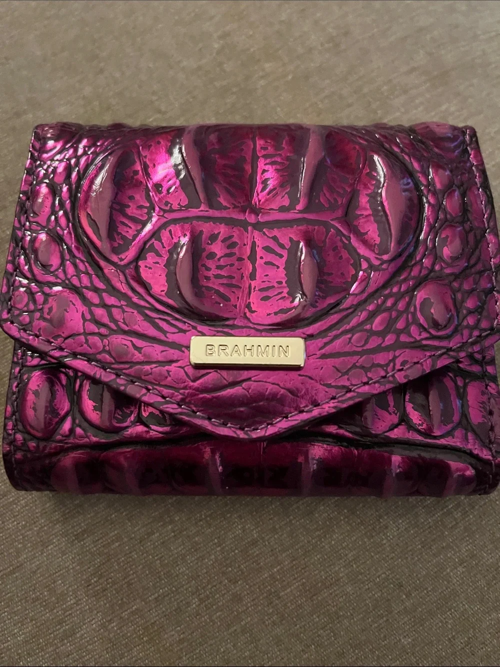 Like new! Brahmin pinkish purple Veronica small wallet. - Picture 3 of 4